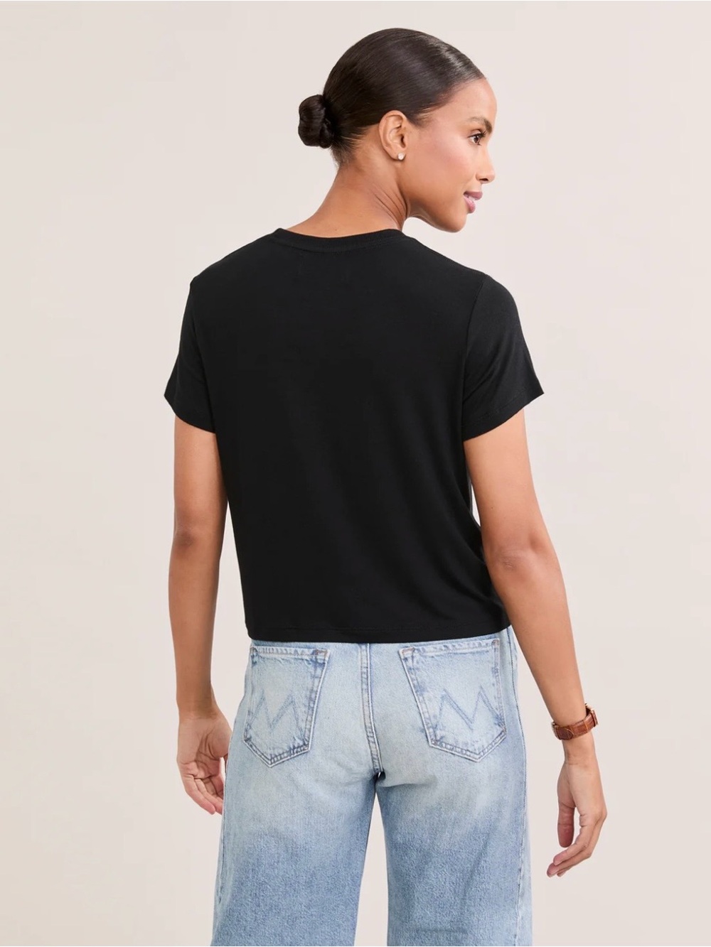 WHEAT Black short sleeve tee, super soft - Picture 3 of 3